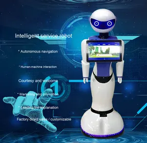 Robot di saluto intelligente commerciale completamente automatico per Robot di servizio di guida alla ricezione della sala espositiva della banca del museo - Product Image 6