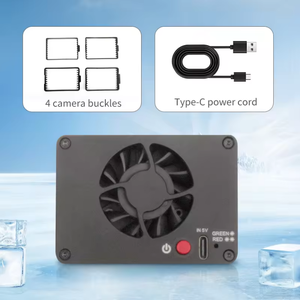 Refroidisseur de caméra à semi-conducteurs à boucle à ressort, refroidissement rapide en 1 seconde, ventilateur silencieux avec affichage numérique pour diffusion en direct, dissipateur de chaleur pour caméra - Product Image 2