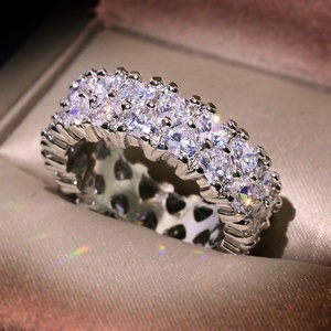 <span class=keywords><strong>Anillo</strong></span> de corazón pequeño para mujer de lujo, <span class=keywords><strong>anillo</strong></span> de <span class=keywords><strong>piedra</strong></span> blanca Vintage, alianzas de boda, anillos de compromiso de amor para mujer - Product Image 3