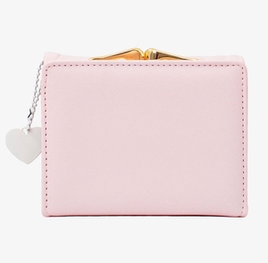 Versione coreana da <span class=keywords><strong>donna</strong></span> semplice borsa per carte per studenti in tinta unita <span class=keywords><strong>portafoglio</strong></span> corto in pelle sintetica per cambiare borsa fermasoldi - Product Image 2