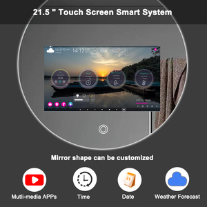 <span class=keywords><strong>Miroir</strong></span> de salle de bain intelligent avec connexion WIFI étanche, éclairage <span class=keywords><strong>LED</strong></span> rond, <span class=keywords><strong>miroir</strong></span> intelligent Android avec TV, <span class=keywords><strong>miroir</strong></span> de vanité intelligent avec <span class=keywords><strong>LED</strong></span> - Product Image 2