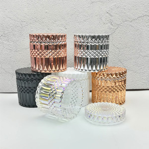 Vente <span class=keywords><strong>en</strong></span> gros de pots à bougies <span class=keywords><strong>en</strong></span> <span class=keywords><strong>verre</strong></span> de luxe vides de 8 oz avec couvercle plat, <span class=keywords><strong>pot</strong></span> <span class=keywords><strong>en</strong></span> <span class=keywords><strong>verre</strong></span> pour la décoration de la maison, la fabrication de bougies, les mariages et les fêtes - Product Image 5