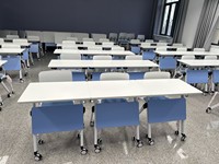 Table de classe, mobilier de salle de réunion, table d'étudiant, chaise, bureau mobile et pliable, choix de couleurs, multifonctionnel