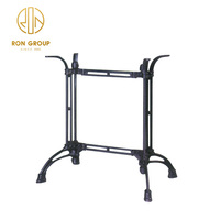 Vente en gros Restaurant restauration jardin extérieur stable quatre griffes cadre de meubles en fonte mentale Base de Table à manger pour plateau en bois
