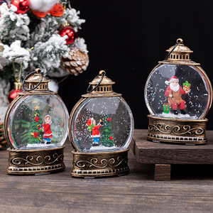 Giáng sinh đèn <span class=keywords><strong>LED</strong></span> cổ Noel trang trí nội thất Santa Pin hoạt động long lanh nước quay tuyết đèn <span class=keywords><strong>LED</strong></span> - Product Image 1