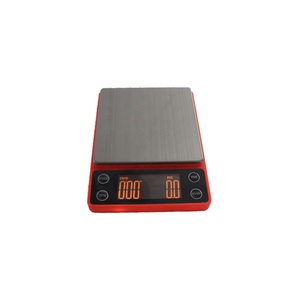 Balance de cuisine numérique en acier inoxydable, design plat, précision 0,1 g pour la préparation du thé et du café - Product Image 1