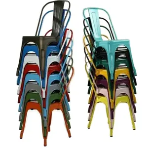 Tolix椅子鍛造屋外ガーデンレストランアンティーク工業用カフェダイニングスチール鉄金属