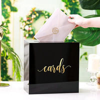 Boîte à vœux en acrylique blanc givré pour cadeau de mariage