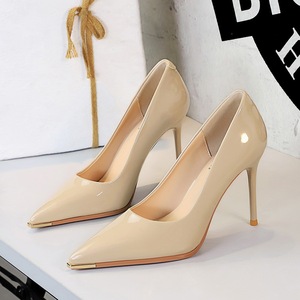 Stiletto Shoes Women Metallic Pointed Toe <b>Pumps</b> Sexy Point Elegant Dress Young High Heels - Product Image 2