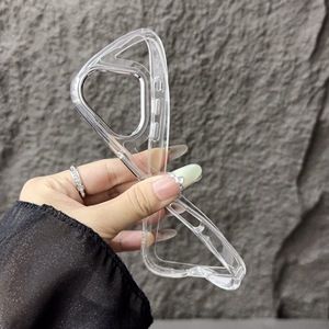 Anillo electrochapado compatible con la funda del teléfono Apple 17 Pro Max para iPhone 17, marco transparente, 17 Air, diseño hueco, simple y moderno - Product Image 5