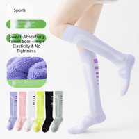 Nouveau modèle de chaussettes de compression antidérapantes et anti-humidité pour le fitness, la course, le yoga et le football, vente en gros