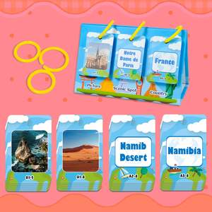 Cartes mémoire et jeux de cartes d'apprentissage des mots sur le thème des sites touristiques et historiques du monde entier pour enfants - Product Image 3