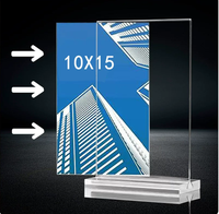 Cadre de présentation de table en plastique transparent 10x15cm (4x6 pouces) en PS, support promotionnel multi-scénarios pour prix et menus