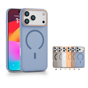 Funda transparente de lujo magnética para <span class=keywords><strong>iPhone</strong></span> 17 16 15 14 13 12 11 Pro Max Plus funda trasera de carga inalámbrica fundas transparentes - Product Image 1