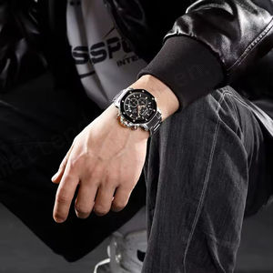 Top Brand NAVIFORCE 8065 Fashion Watch Men's Quartz Watches <b>Waterproof</b> Sport <b>Wristwatch</b> Stainless Steel Band 2025 - Product Image 2