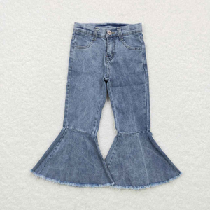 Pantalones Largos Acampanados para Bebés Niñas, Jeans Azules de Alta Calidad para Primavera, Otoño e Invierno - Product Image 5