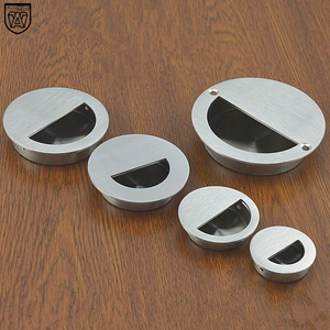Poignée ronde en acier inoxydable encastrée invisible pour tiroir, porte coulissante, armoire, ou tatami - Product Image 2
