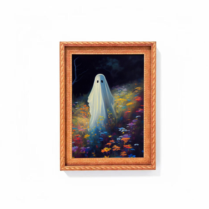 Custom Halloween Ghost Wooden Frame Fridge Magnet Set Spooky Home Decoration Retro Skeleton Pumpkin Art Kitchen Ornament - Product Image 5