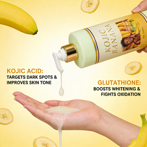 Nouvelle Lotion Corporelle Hydratante Anti-Âge Éclaircissante à la Banane et au Kojic, Vitamines AHA, Réduction des Taches Brunes et des Vergetures, Tous Types de Peau - Product Image 5