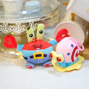 Peluches <span class=keywords><strong>Bob</strong></span> l'éponge de 10 cm (4 pouces) en gros, petites poupées pendentifs, jouets porte-clés en peluche de personnages de dessins animés pour machine à griffes - Product Image 3