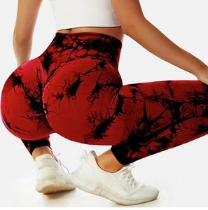 Legging <span class=keywords><strong>de</strong></span> Yoga Femme Taille Haute Effet Pêche, Séchage Rapide, Sans Couture, Respirant, Tie-Dye, Gainant et Galbant pour le Fitness - Product Image 6
