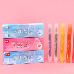 Marcadores brillantes Zhixin, juego de 3 colores en caja, para estudiantes y niños, herramientas de escritura que protegen la vista. - Product Image 2