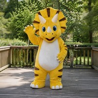 Costume de Mascotte Personnalisé Dinosaure Triceratops/Dragon en EVA, Tête et Corps Entiers pour Adulte, Idéal pour Noël, Parc à Thème, Événement, Défilé