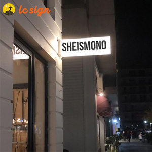 Tùy chỉnh treo tường ngoài trời đường phố biển quảng cáo hộp Đèn hai mặt dẫn hộp đèn cho trang trí ngoài trời chiếu dấu hiệu - Product Image 1