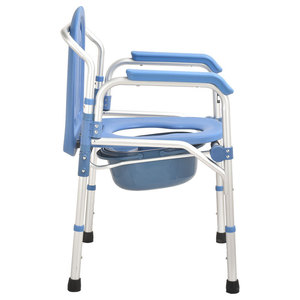 Thickened Aluminum Alloy Nursing Commode <b>Chair</b> With 5 Height Levels For <b>Elderly</b> And Pregnant Women Home Use - Product Image 3