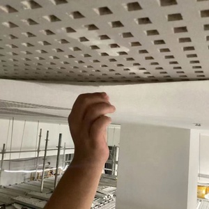 Panel de Yeso Perforado sin Costuras para Techo Acústico, Placa de Yeso Monolítica, Techo Acústico Profesional Absorbente de Sonido, Placa de Yeso Ondulada - Product Image 3