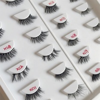 Faux cils naturels et charmants en demi-bande, effet œil de chat, en vison synthétique, vente en gros, 15 mm, bande transparente, demi-cils œil de chat