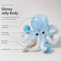 Jouet Squishy Pieuvre Nouveauté, Jouet Sensoriel Anti-Stress Pieuvre en Gelée, Adorable Jouet Marin Anti-Stress pour Cadeau de Fête