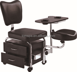 Sillón de Pedicura Portátil Profesional TOMSPA con Mesa y Reposapiés Ajustables, Diseño Minimalista Blanco, Modelo TS-1608 - Product Image 3