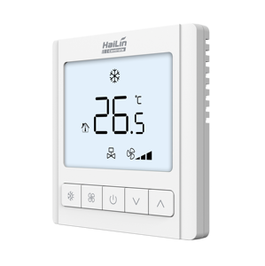 Thermostat intelligent HL109FCV2-L pour climatiseur 4 tuyaux FCU avec ventilateur 3 vitesses marche/arrêt, rétroéclairage, 220V AC, montage encastré - Product Image 2