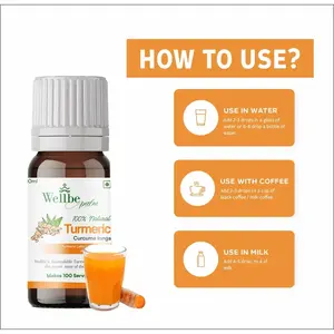 10ml <b>Dropper</b> <b>Bottles</b> | Turmeric Extract Drops | Curcuma longa | Anti-inflammatory, joint health, immunity | Curcumin, Turmerone - Product Image 3