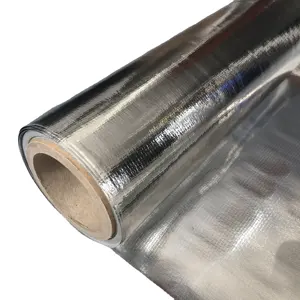 Penghalang Vapour kain terisolasi aluminium/kain tenun logam Foil bahan isolasi panas untuk atap