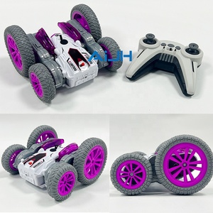 Coches RC AiJH con Luces LED Laterales, Coche de Carreras RC Recargable, Juguete para Niños, Doble Cara, Giros de 360 Grados, Coche Acrobático RC Giratorio - Product Image 2