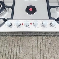 Table de cuisson combinée gaz et électrique pour la maison, 4 brûleurs gaz + 2 plaques chauffantes électriques, cuisinière encastrable gaz et électrique, plaque de cuisson en acier inoxydable