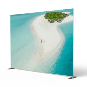 FEAMONT Portable Aluminum Tension Fabric Display Stand 10x10 Sports and Promotion Knitted Printed Type Exhibition Booth