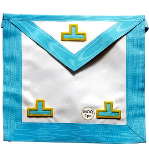 Tablier de Maître Maçon Vénérable. 3 tabliers en peau d'agneau brodés Taus avec travail en fils d'or |   Fabricant de Régalia Maçonnique 3D Personnalisée à Coudre - Product Image 1