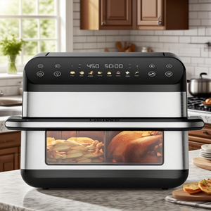 2025 plus récent 10L grande capacité friteuse à Air électrique chauffage rapide Protection contre la surchauffe 60% économie d'énergie contrôle numérique moderne - Product Image 3