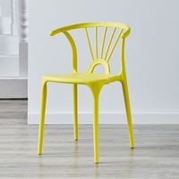 Chaise de salle à manger ergonomique compacte et empilable, sans accoudoirs, facile à nettoyer, avec dossier en Y, idéale pour les appartements et les petites maisons