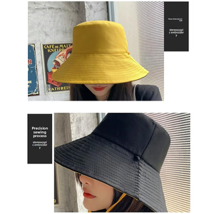 Cappello a Secchiello Monocolore Unisex per Adulti, Traspirante, in Tessuto Morbido, Pieghevole, con Tesa Larga, per Spiaggia, Uso Quotidiano, Casual, Vendita all'Ingrosso - Product Image 3