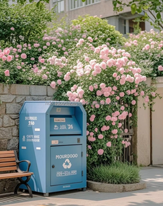 صندوق تبرع ملابس مستدام عالي الجودة ، فولاذ مجلفن للاستخدام الخارجي في الفنادق والشوارع والحدائق والأماكن العامة - Product Image 2