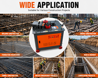 Machine à cintrer les barres d'acier GWH24 avec moteur à engrenages, équipement de cintrage de barres d'armature pour la construction en acier au carbone, haute efficacité