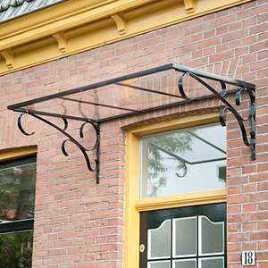 Auvent de porte d'extérieur personnalisé, gazébo classique, cadre transparent, protection contre les UV, abri de porte - Product Image 4