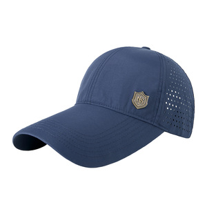 Gorra de béisbol unisex de malla azul oscuro, transpirable, de secado rápido, con protección solar, para deportes al aire libre, uso en verano - Product Image 1