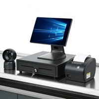 Caisse enregistreuse électronique avec écran tactile de 15,6 pouces, compatible Windows et Android, système de terminal de point de vente, LED8/VFD en option