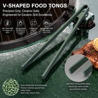 Pinces alimentaires en silicone de qualité alimentaire, résistantes aux hautes températures, antidérapantes et anti-brûlures, en forme de V, pour barbecue, steaks et buffets