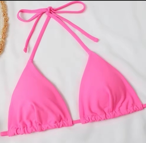 2024 dos piezas Rosa cobertura completa cadena Sexy Micro Monokini chica caliente Sxe foto <span class=keywords><strong>Bikini</strong></span> personalizado mujeres traje de baño - Product Image 4